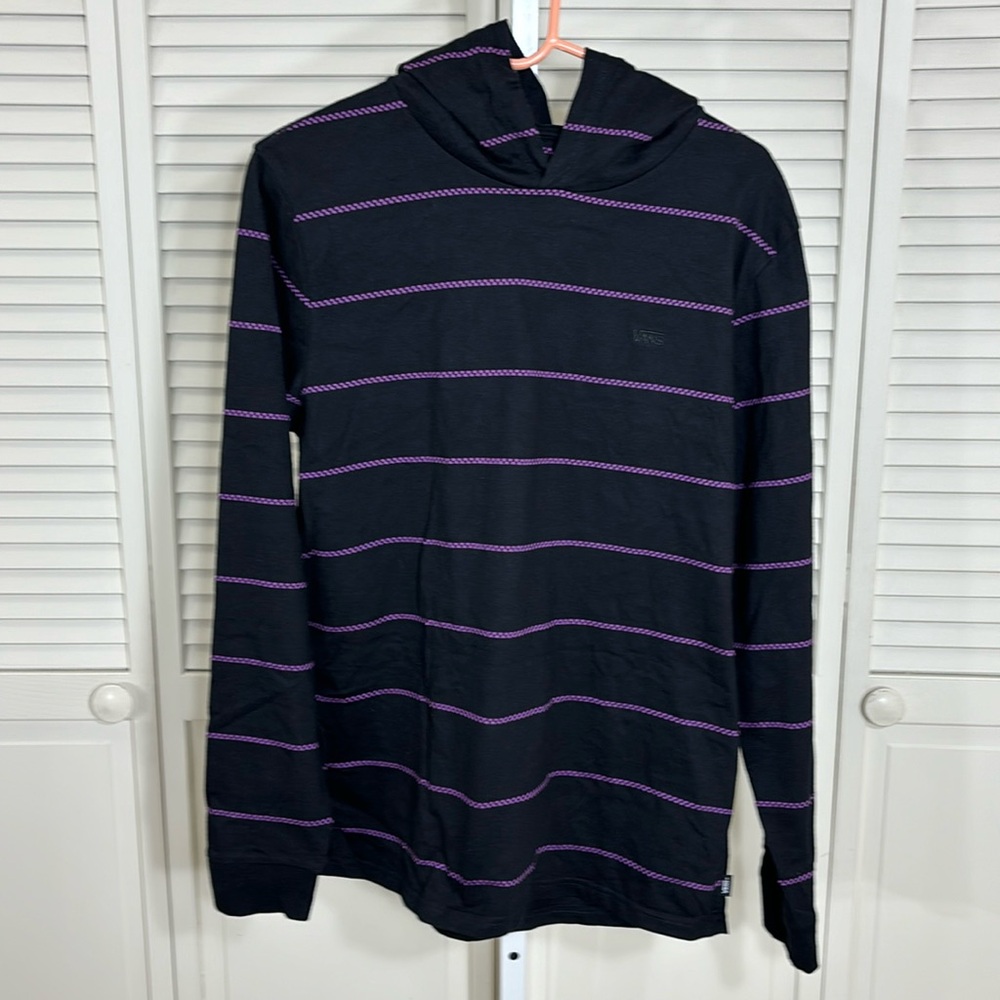 NWT VANS Men's Belmont Striped Hoodie Skater Pullover Medium